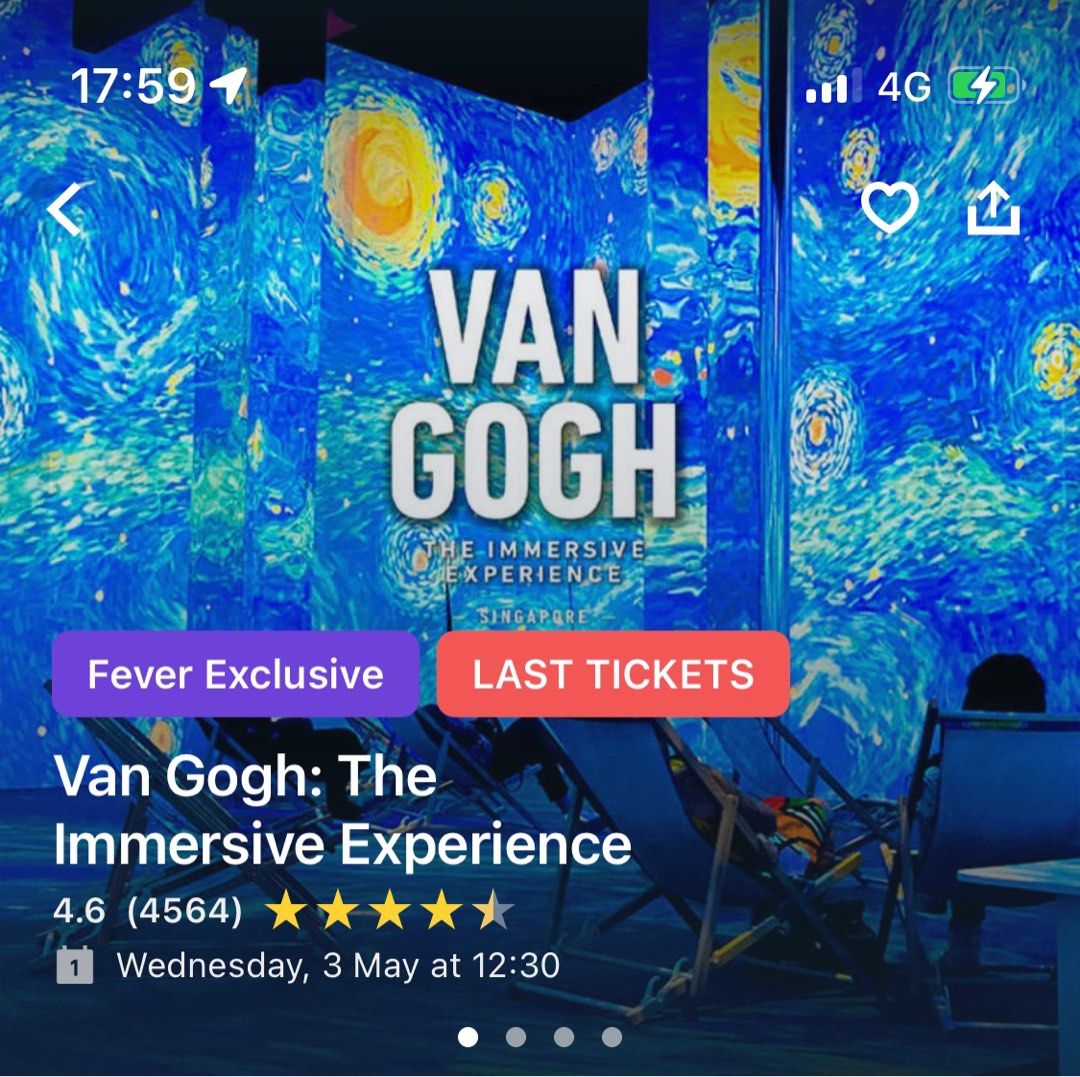 VAN GOGH Immersive Exhibition (locals), Tickets & Vouchers, Event