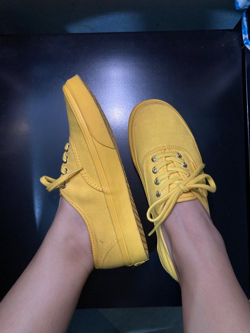 Vans Authentic Monochromatic Pastel Yellow Women s Fashion