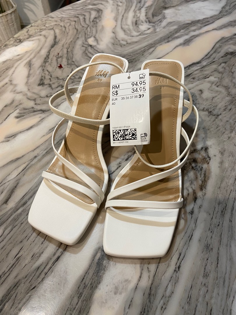 H&m top white heels