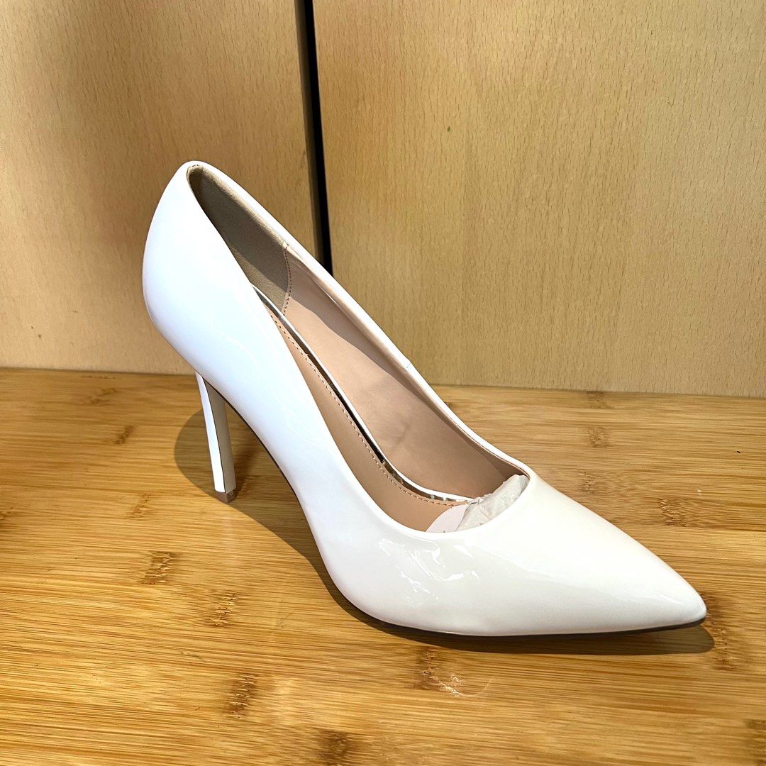 White stiletto sale high heels