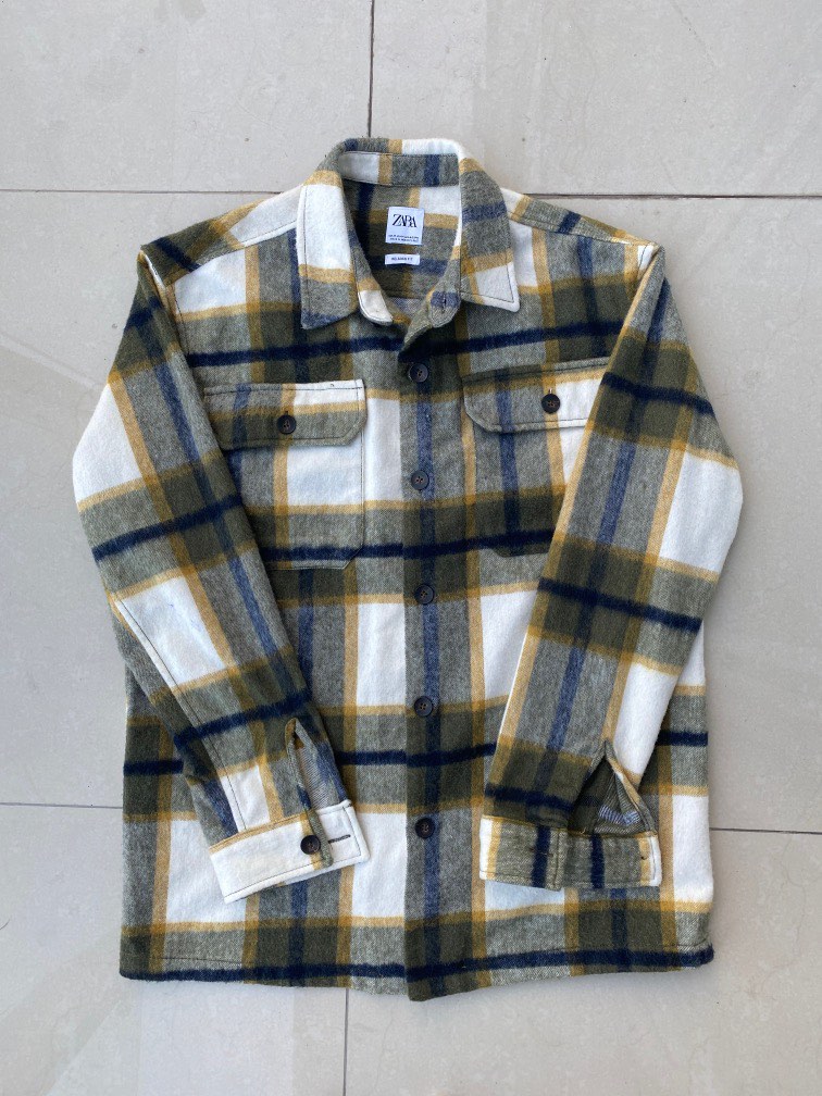 Flannel cheap jacket zara