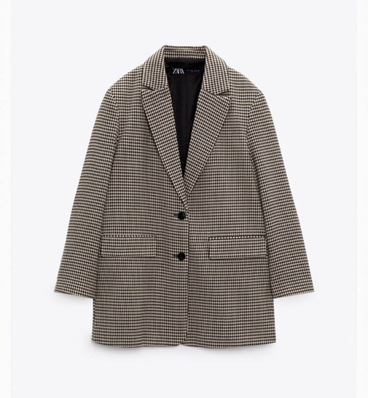 Zara Oversized Plaid Blazer