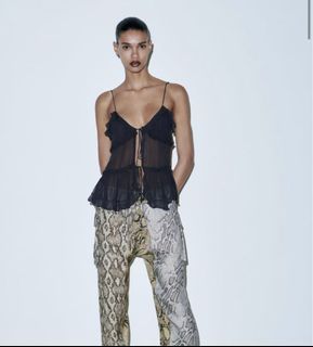 Zara ruffle blouse