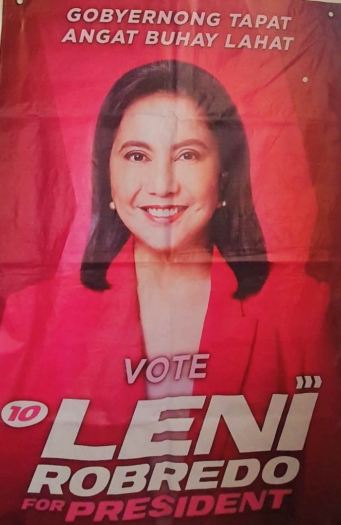 10 Leni Robredo for President 2022 Election Tarpaulin on Carousell