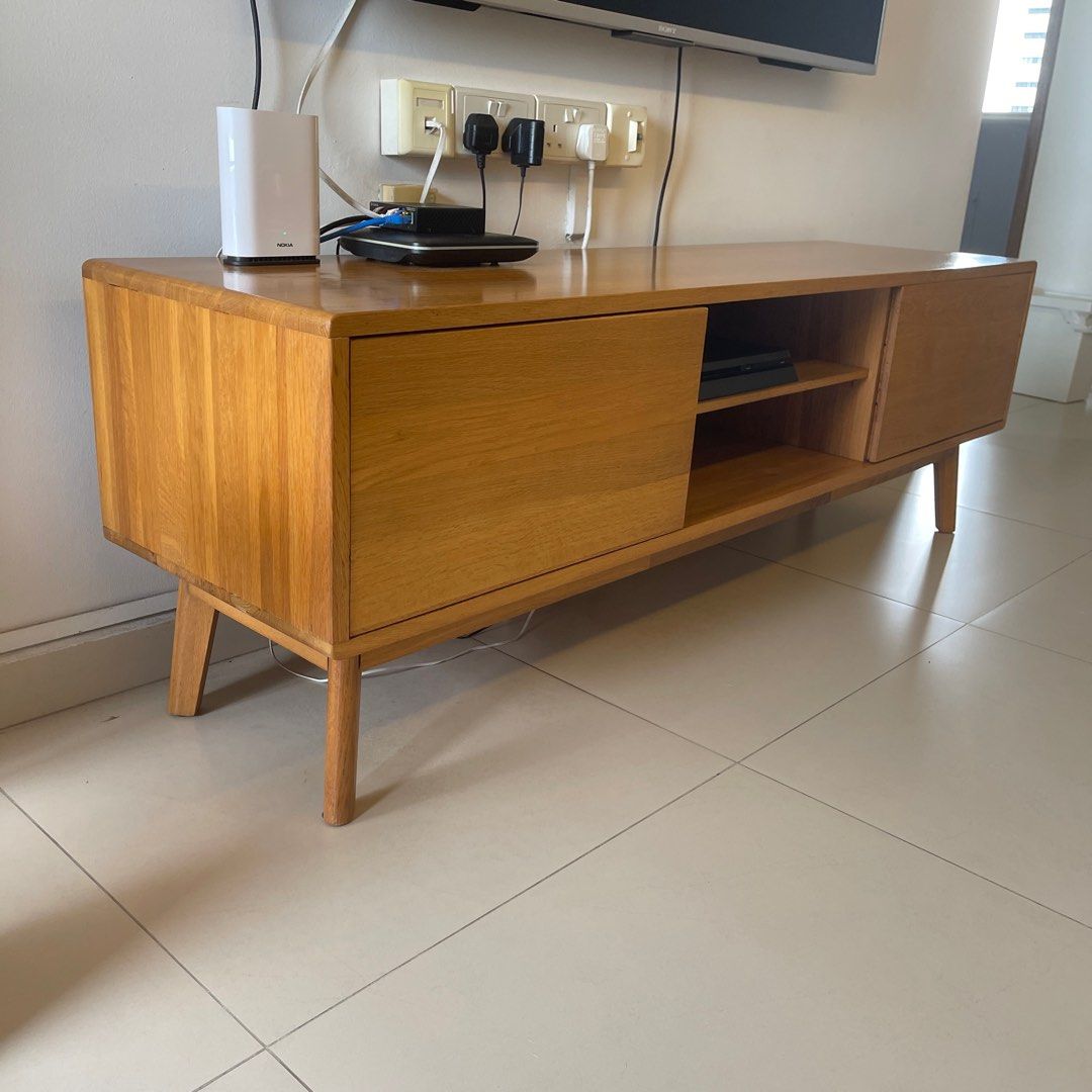 150cm Solid Oak TV Console, Furniture & Home Living, Furniture, TV