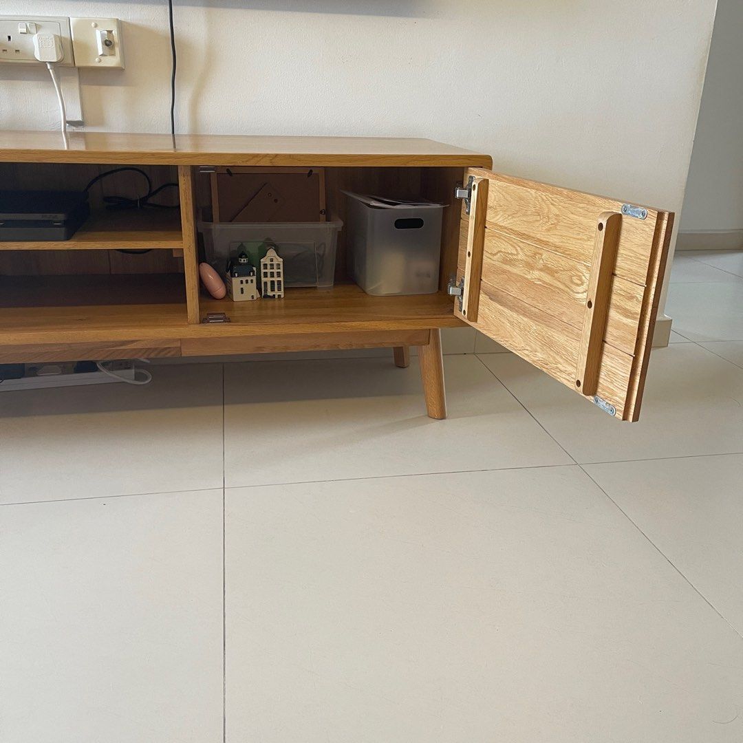 150cm Solid Oak TV Console, Furniture & Home Living, Furniture, TV