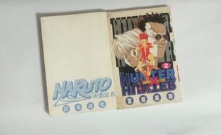2 Manga books. Hunter x Hunter and Naruto