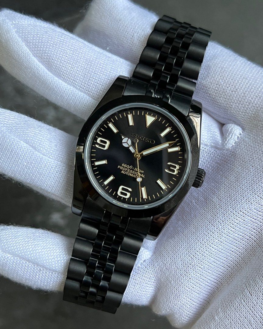 36mm Full Black Explorer Seiko Mod INSTOCK Men s Fashion Watches 36mm-full-black-explorer-seiko-mod-instock-men-s-fashion-watches