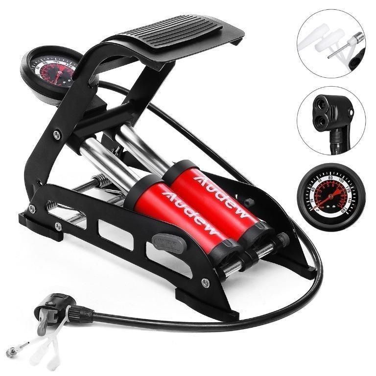 46 Audew 160PSI 35L min Foldable Dual Cylinder Bike Foot Pump