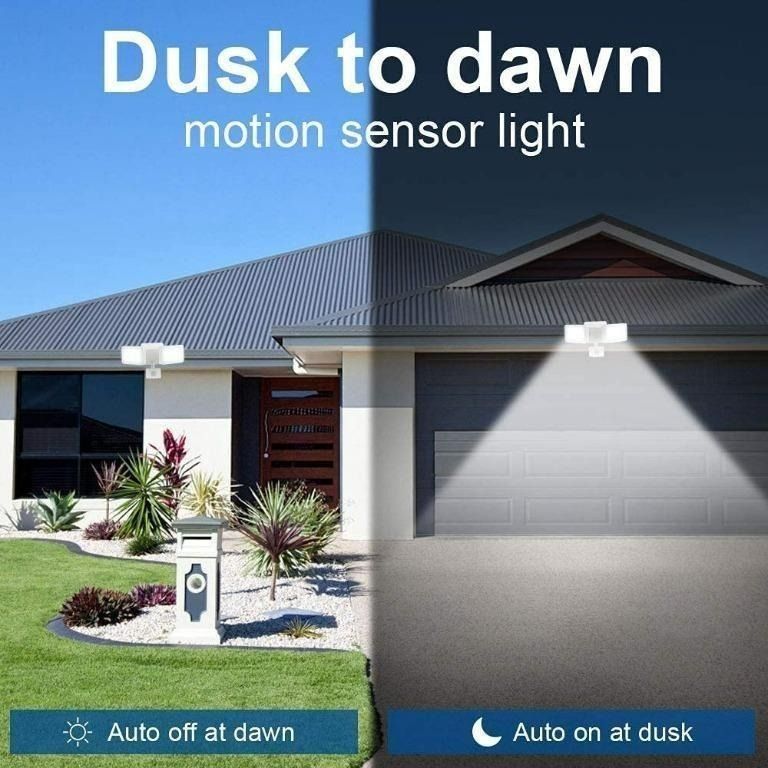 567] 2-PACK DLLT 20W LED Security Lights Motion Sensor Light Outdoor,  1500LM Sensor Flood Light,