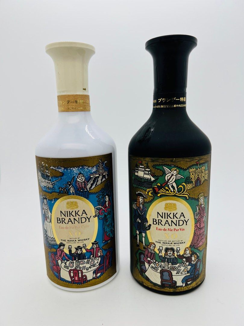 舊酒收藏80年代日本余市白蘭地2支Nikka Xo Brandy 700ml x2, 嘢食& 嘢 