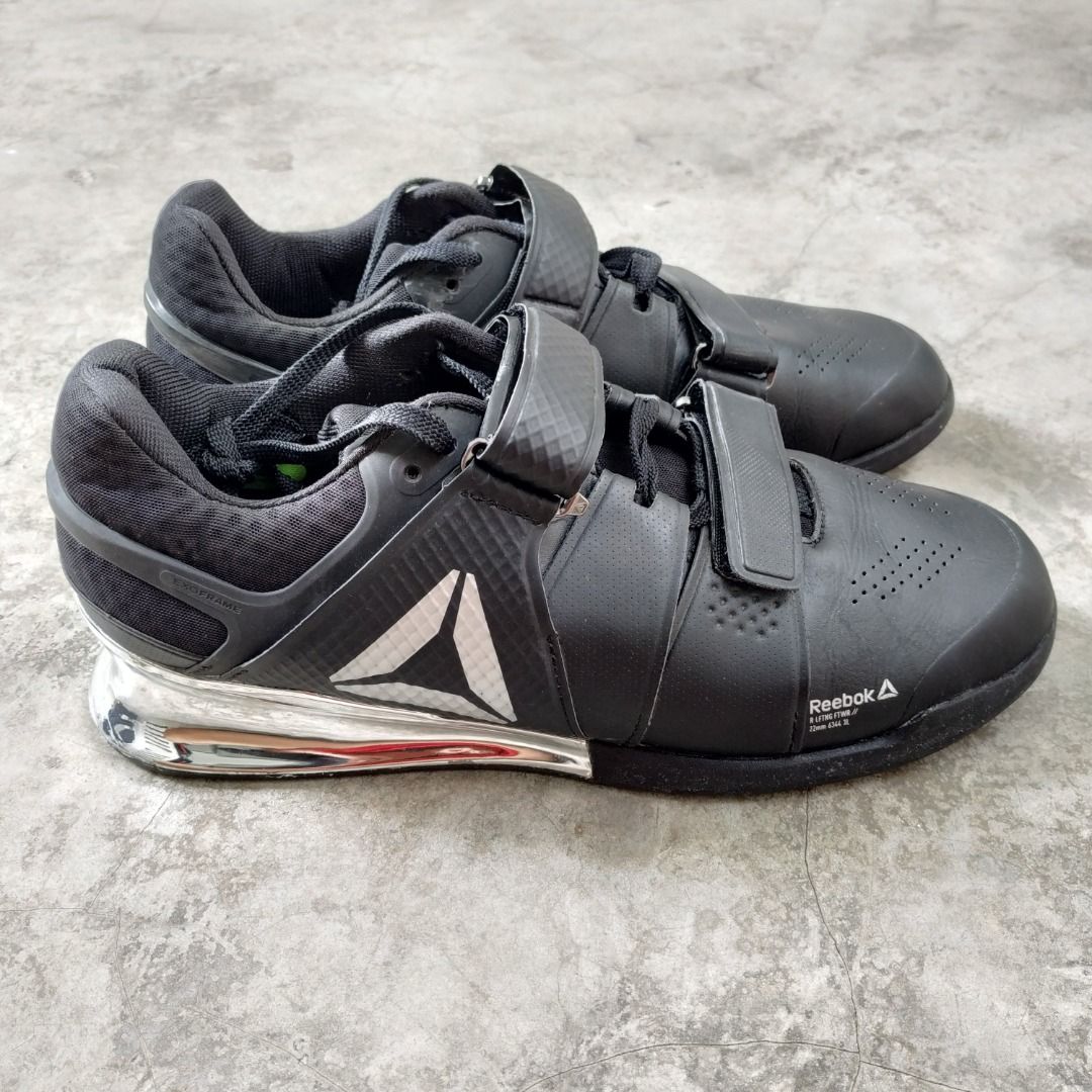 RAYA SALE 10 US REEBOK LEGACY LIFTER BLACK SILVER COLOR SPORT CROSSFIT METCON LIFT SQUAT GYM USA AMERICA SPORTWEAR WEIGHT OLYMPIC TRAINING SHOE