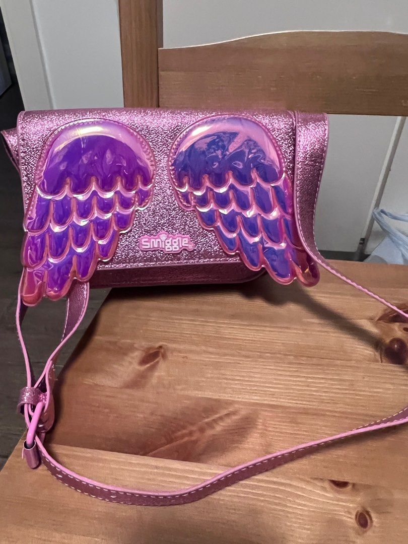 smiggle bag pink angel wing bag