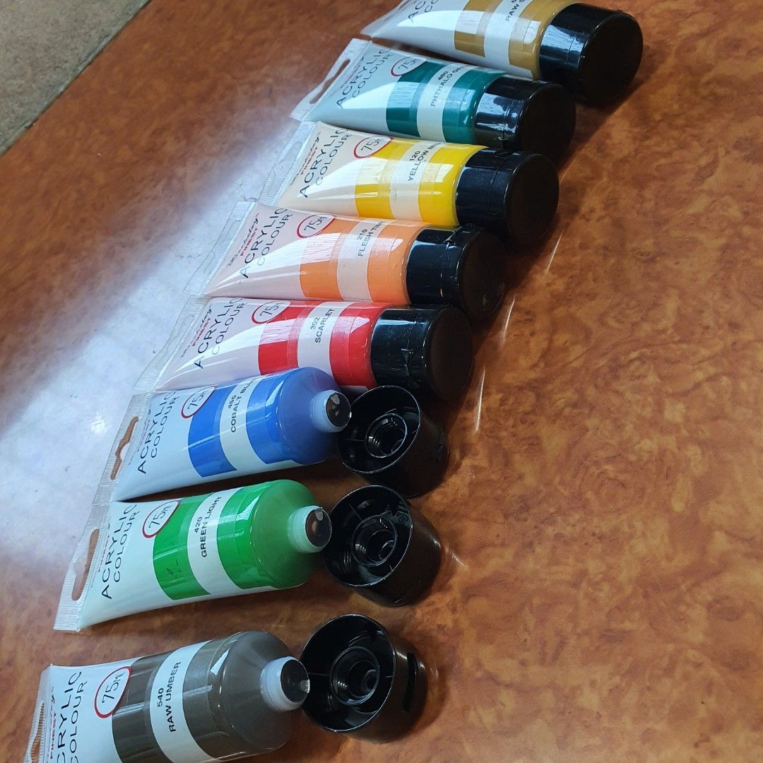 Acrylic Paint Tubes with Retarder, Hobbies & Toys, Stationary & Craft