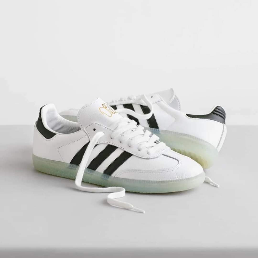 adidas samba jason dill white black, Women's Fashion, Footwear