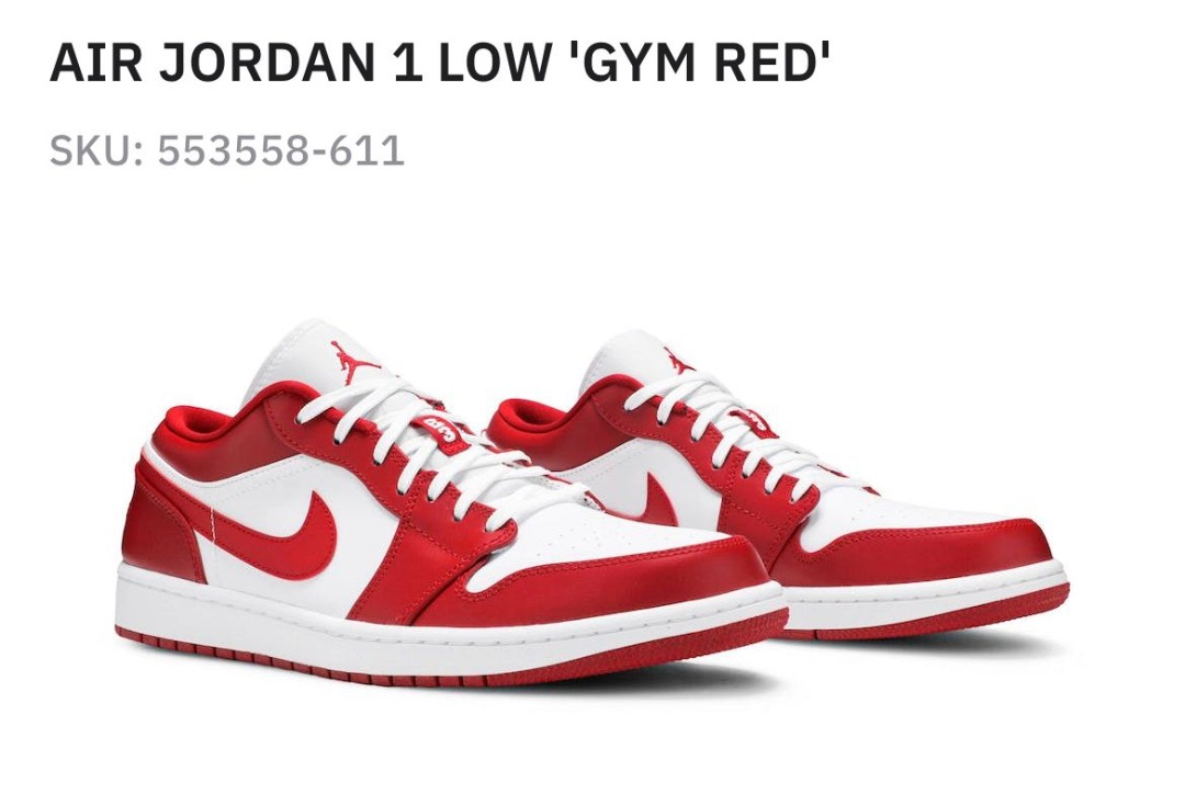 Nike air jordan 1 low gym red sale