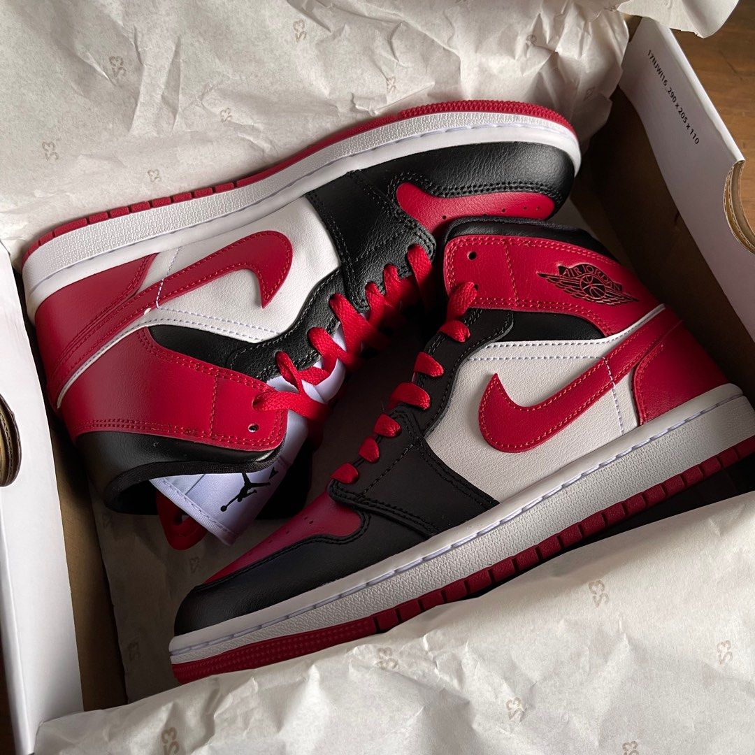 Jordan 1 bred toe mid deals