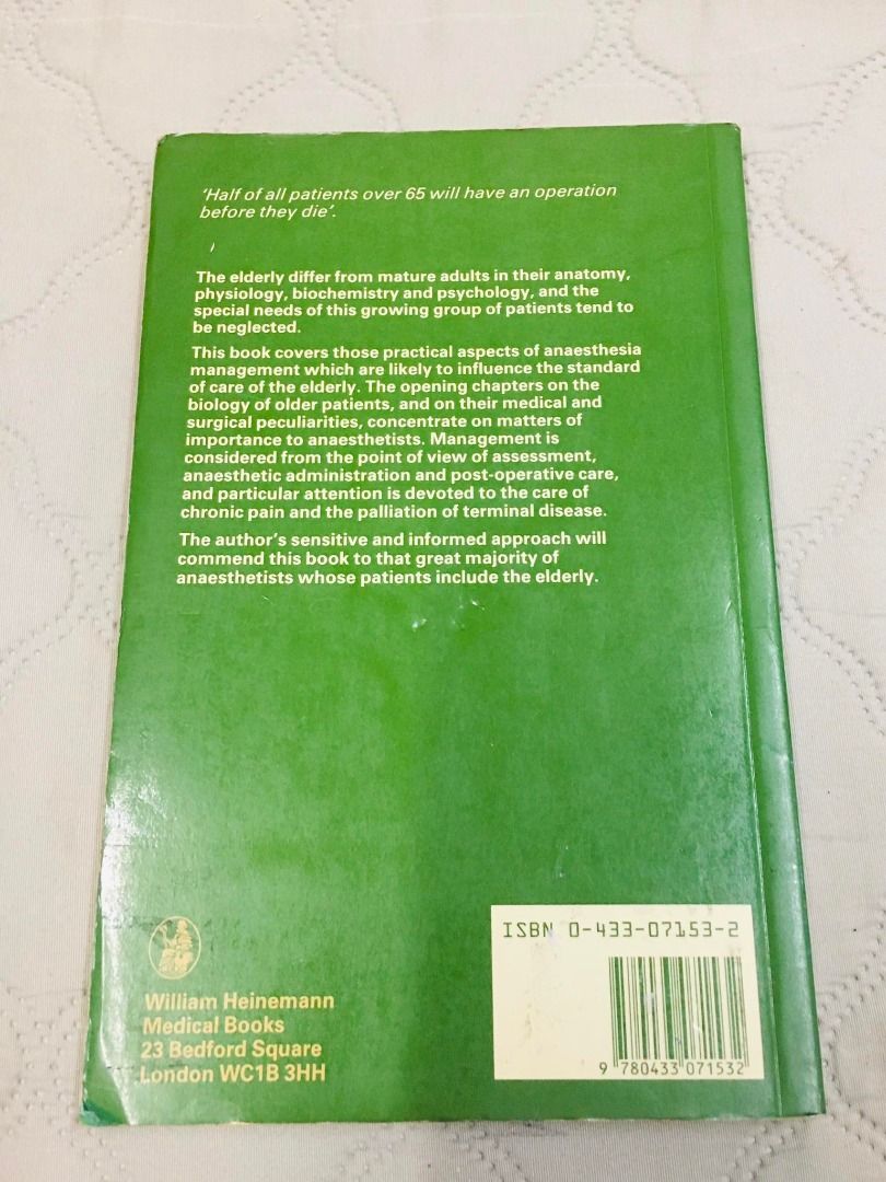 Anaesthesia In The Elderly (Category: Medical Supplies & Tools) located in Taguig. Submitted by Negosyokoto (Listing ID 1224504415, Image 2). Description: .