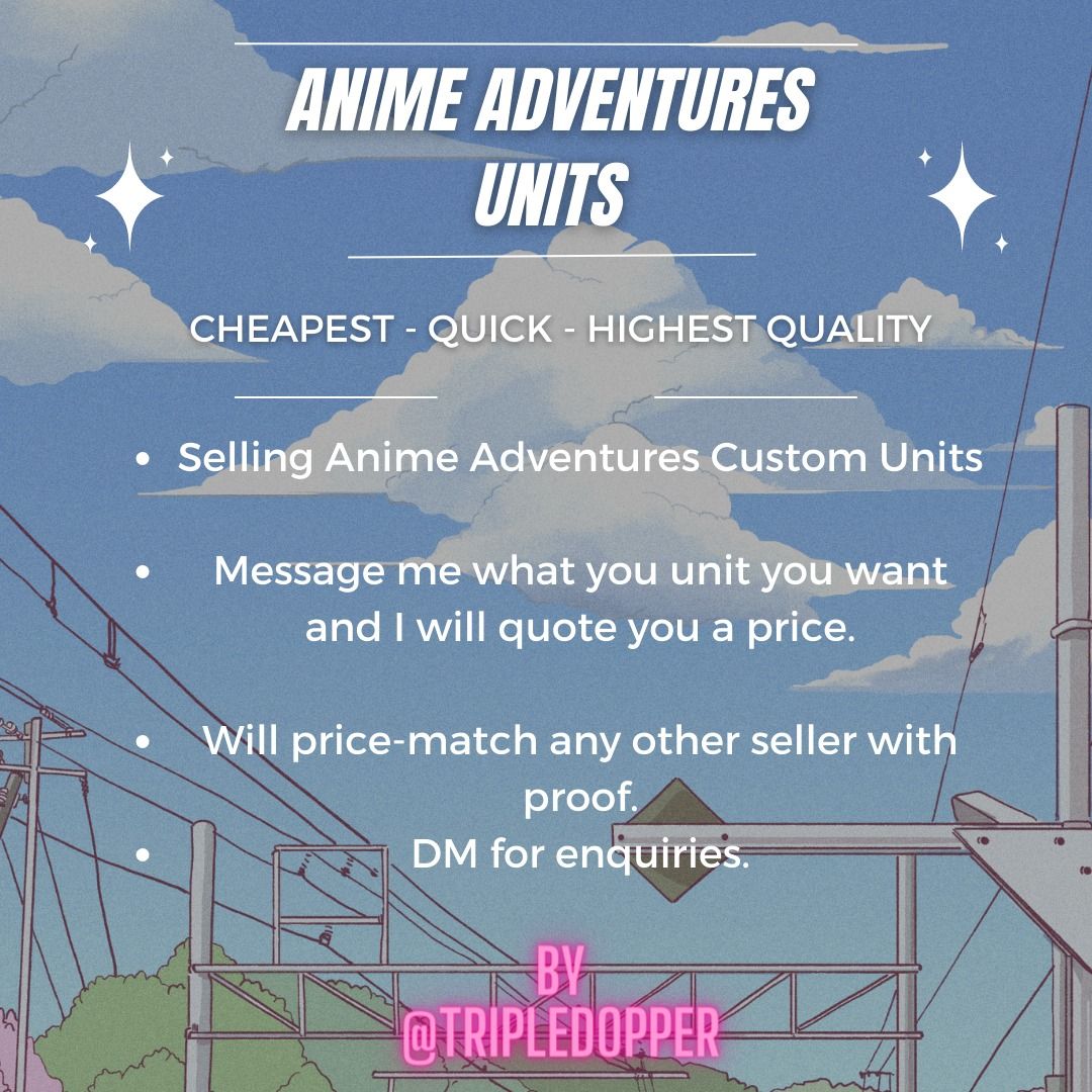 Anime Adventure Units, Video Gaming, Video Games, Others on Carousell