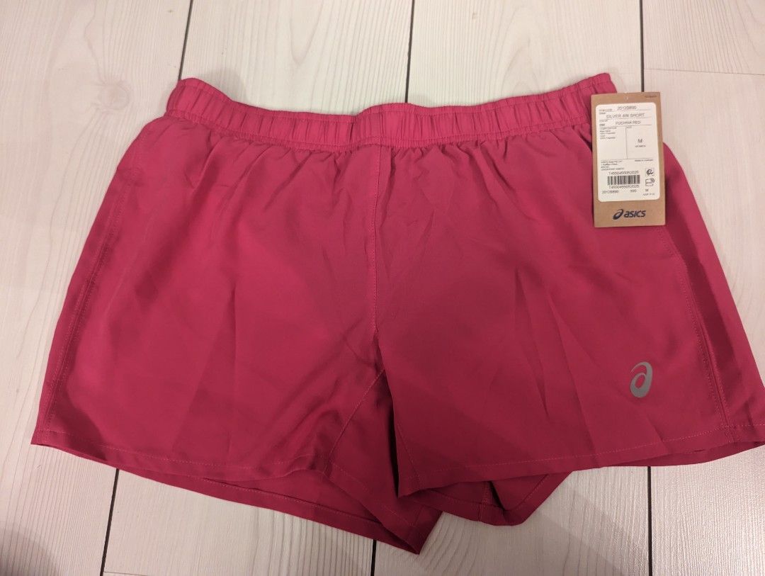 asics pink shorts