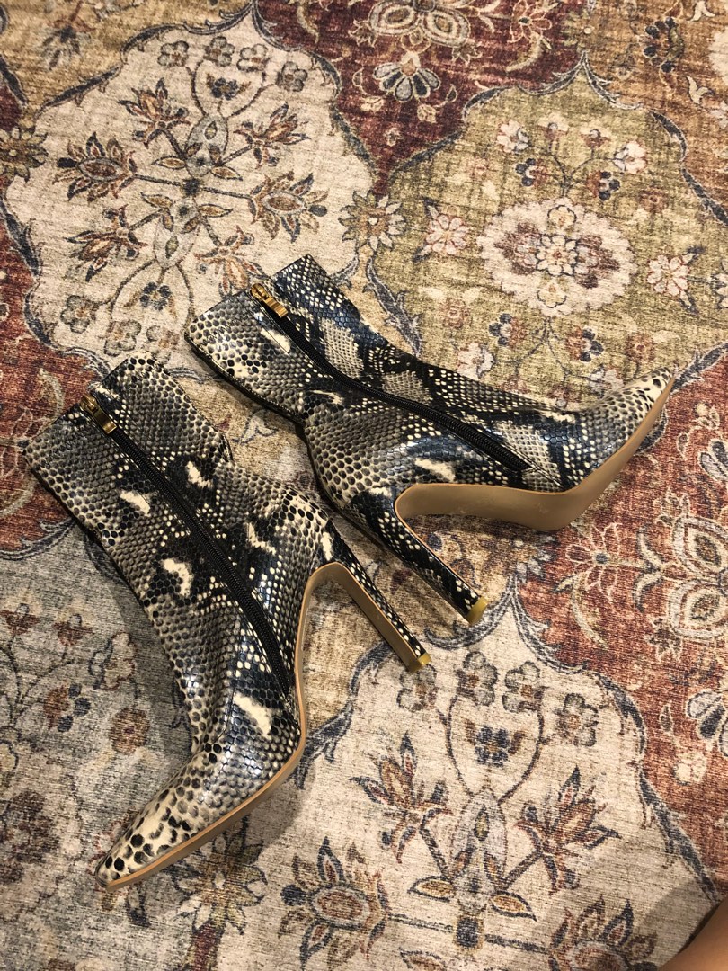 public desire snake print boots