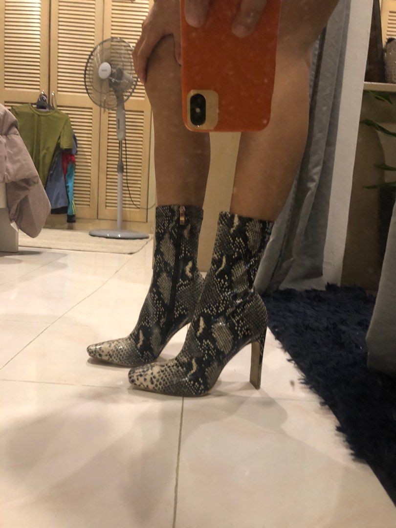 public desire snake print boots