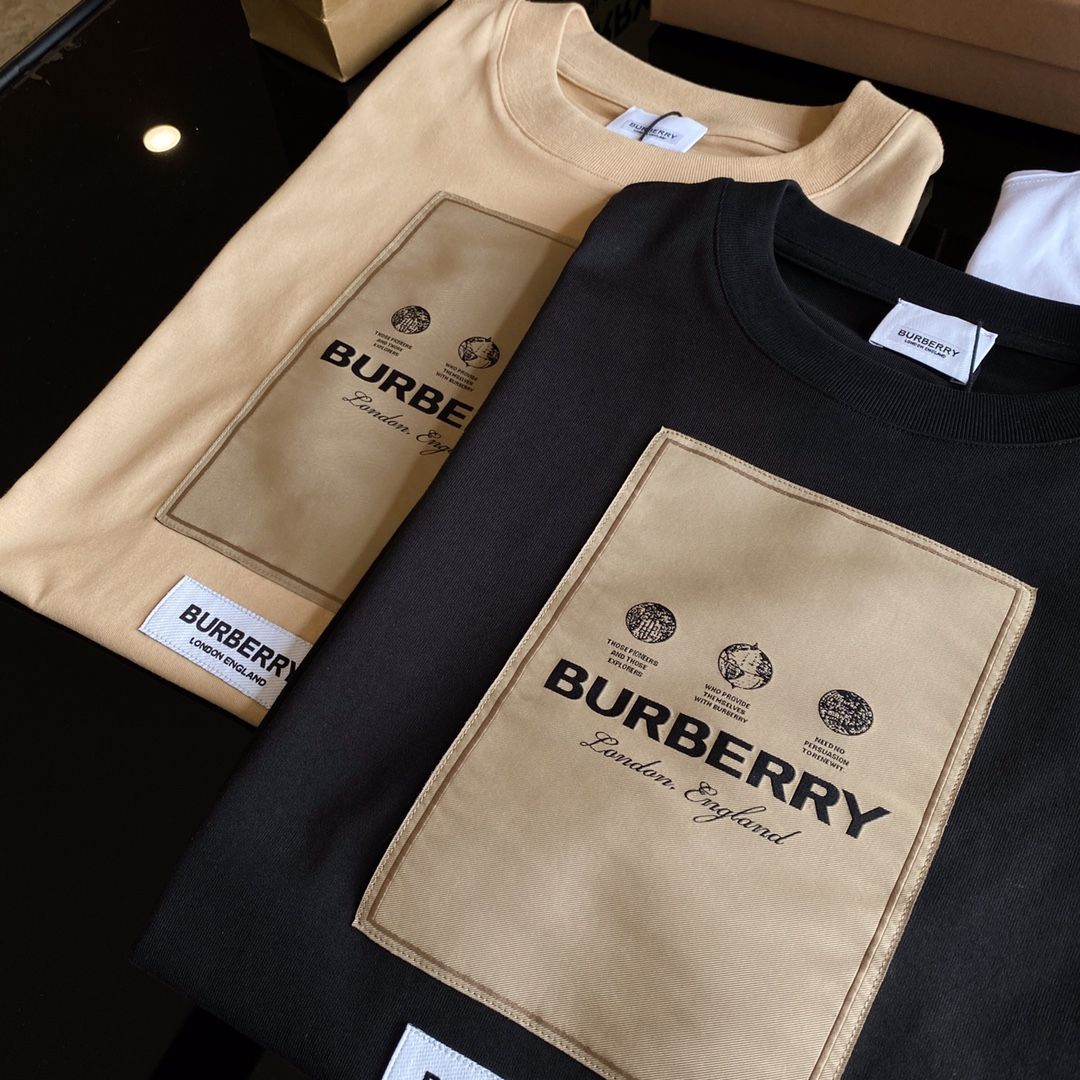 Authentic Burberry Label Applique Oversized Cotton T Shirt