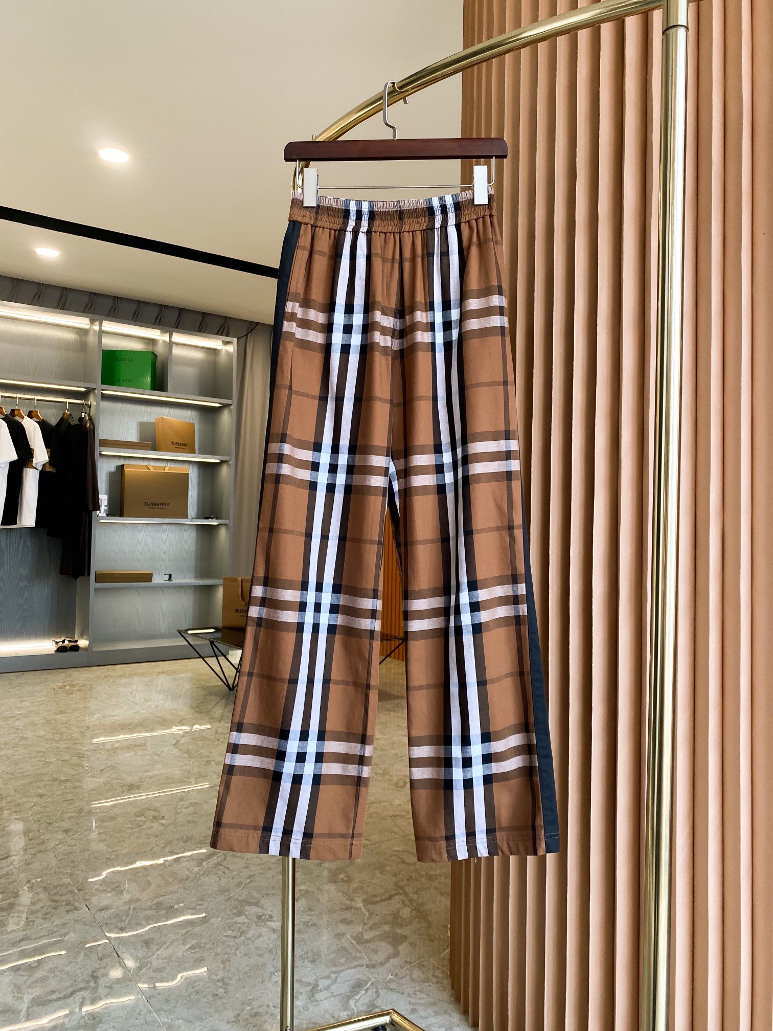 Burberry vintage check cotton trousers 2025