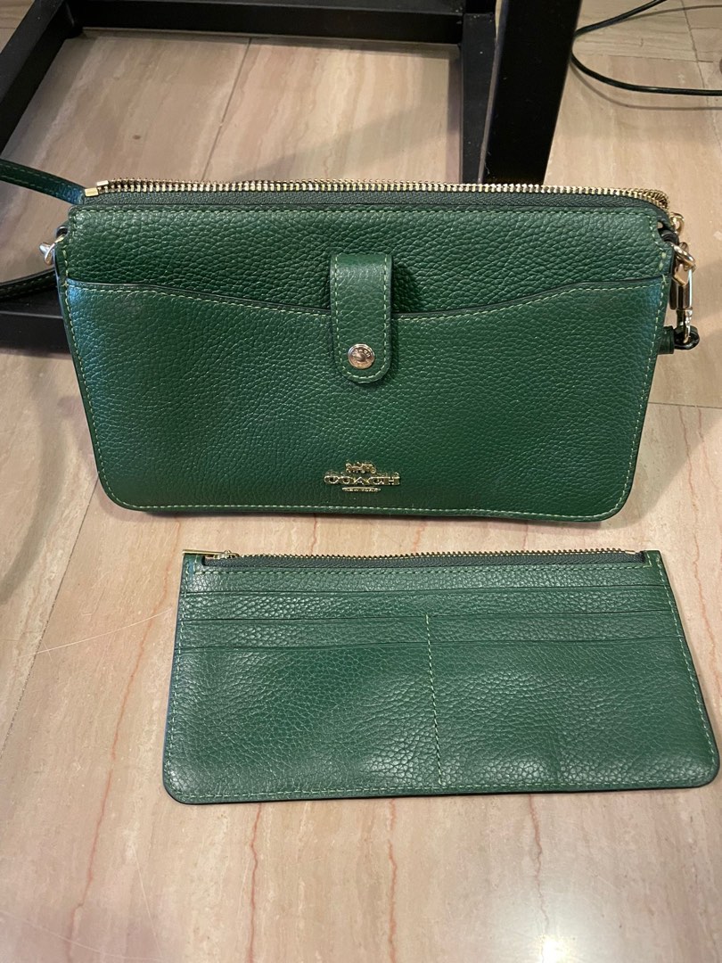 AUTHENTIC COACH WALLET ON CHAIN, Luxury, Bags & Wallets on Carousell