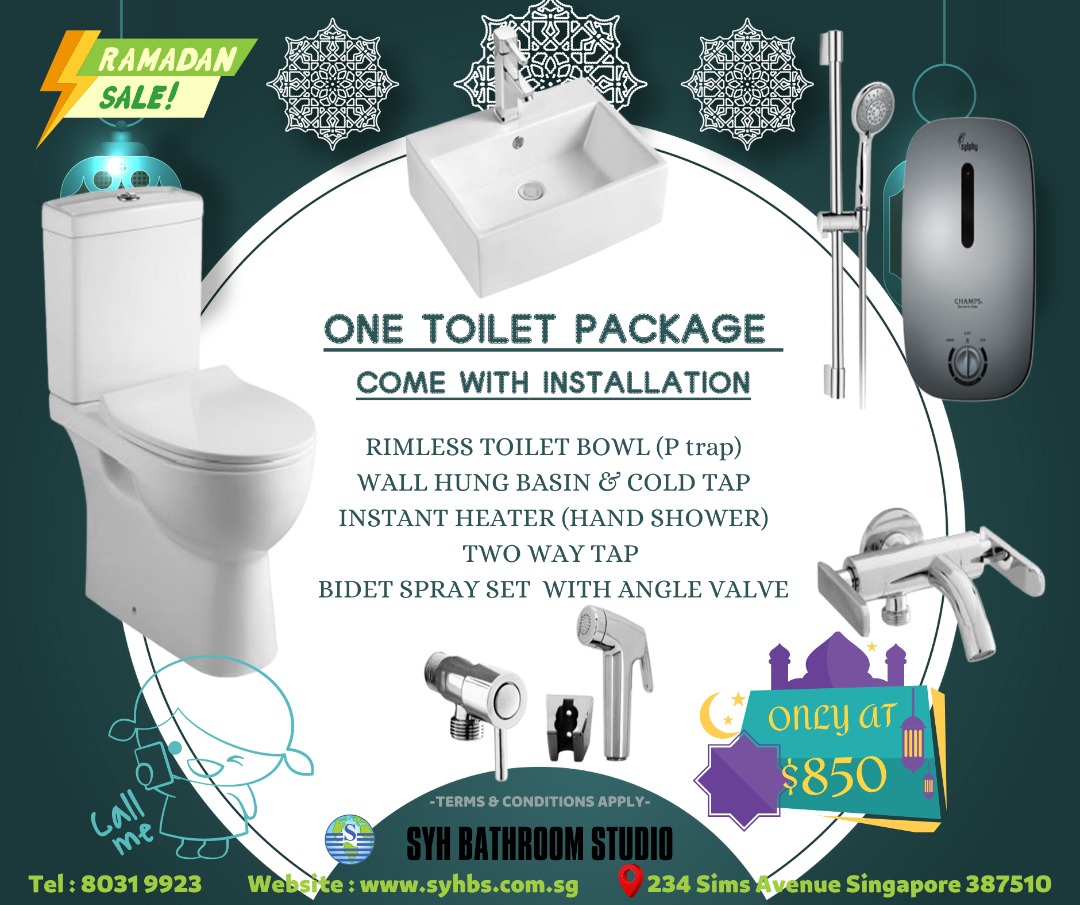 BATHROOM PACKAGE PROMO COME WITH INSTALLATION CHARGES. INCLUDED INSTANT