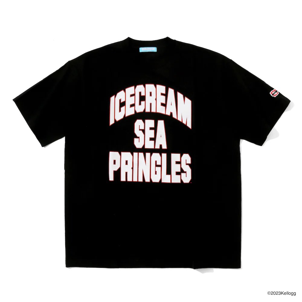 BBC ICECREAM X WIND & SEA X PRINGLES TEE COLLEGE LOGO TEE