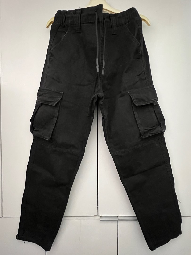 Bershka denim cargo pants on Carousell