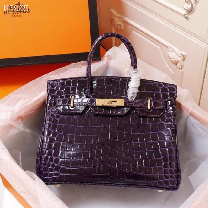 Hermes birkin 25 crocodile skin, Luxury, Bags & Wallets on Carousell