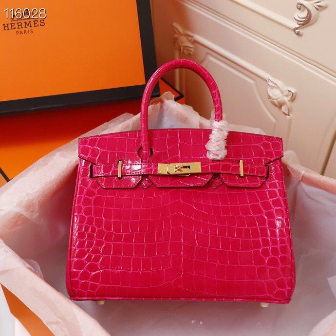 Hermes Pink Ostrich Birkin, Luxury, Bags & Wallets on Carousell