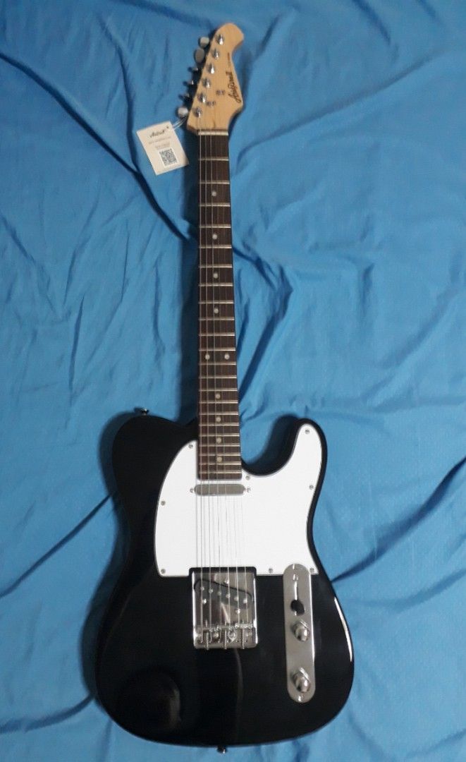 black telecaster electric guitar Aria Pro II, Hobbies & Toys, Music ...