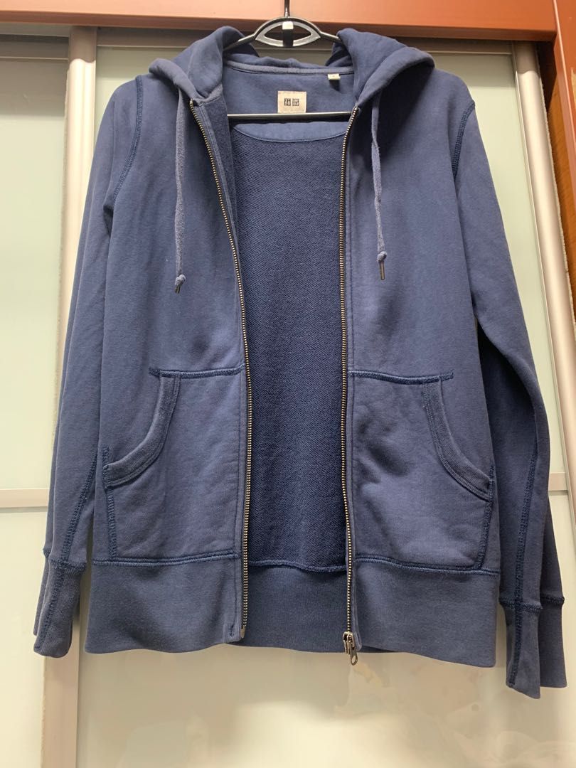 (BN) Uniqlo Dark Navy Blue Jacket Sweater, Women's Fashion, Coats ...