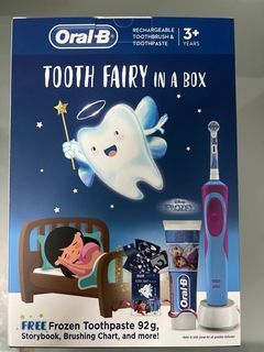 BNIB Oral-B Tooth Fairy in a Box Rechargeable Toothbrush and Toothpaste