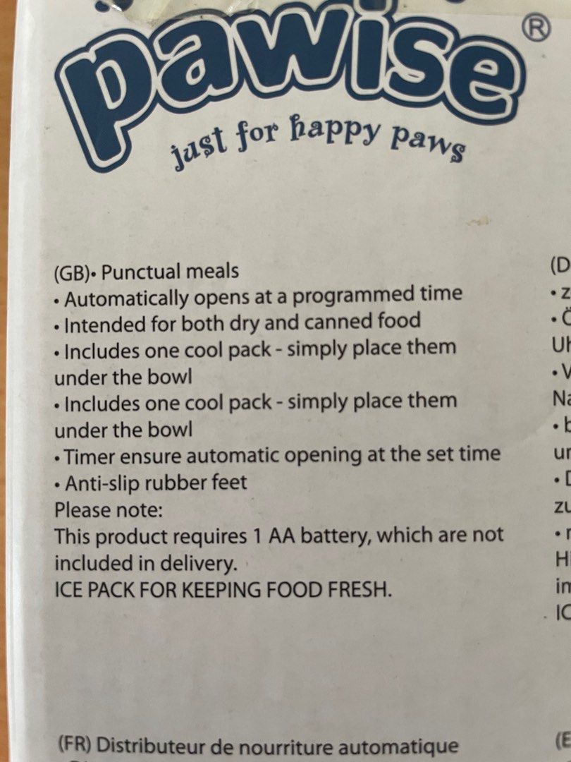 BNIB Pawise Automatic Pet Feeder, Pet Supplies, Homes & Other Pet