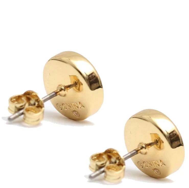 Coach open circle top stone strand earrings