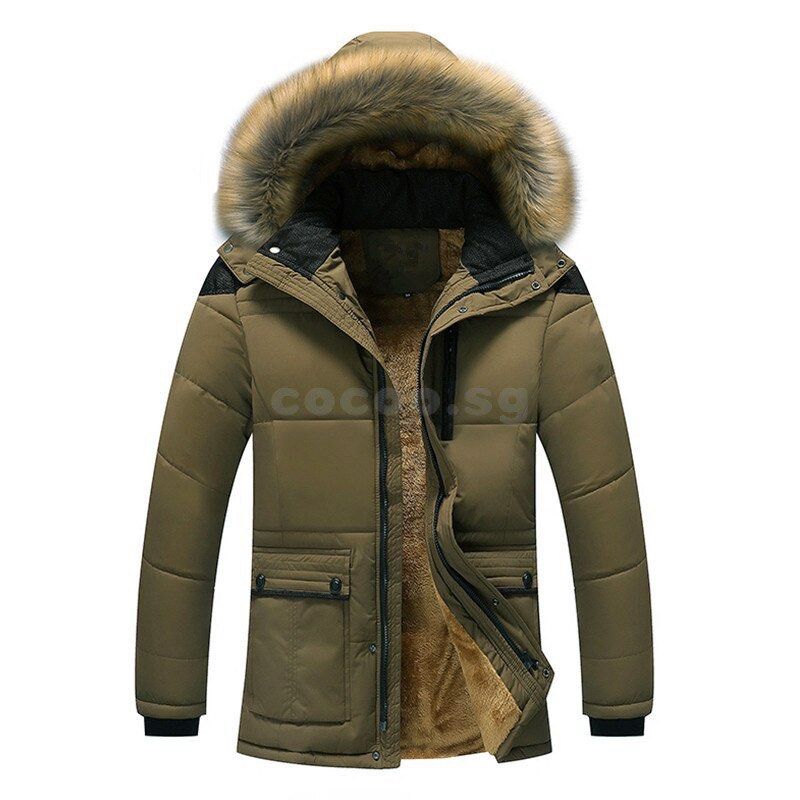 Fur hood coat mens designer sales