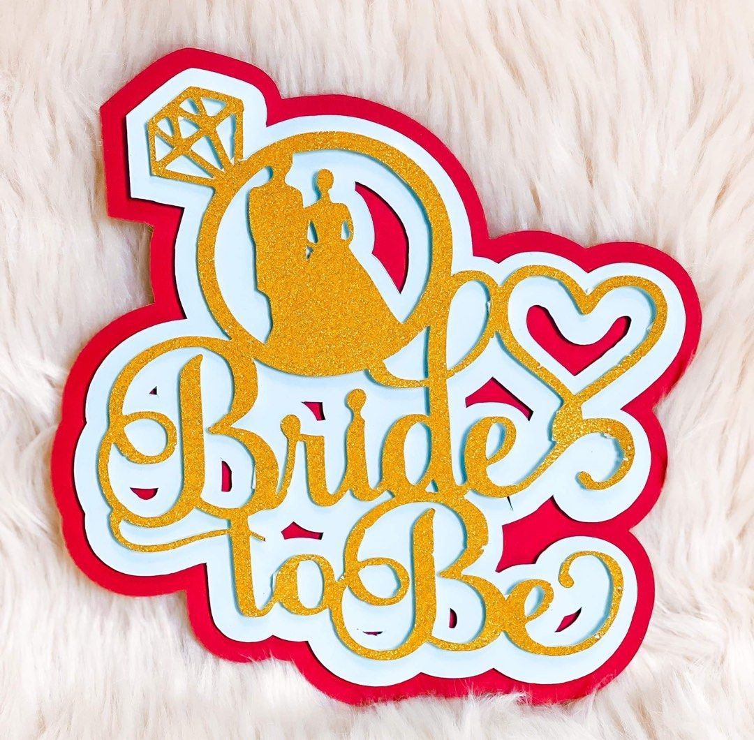 Bridal shower Cake Topper, Hobbies & Toys, Stationary & Craft ...