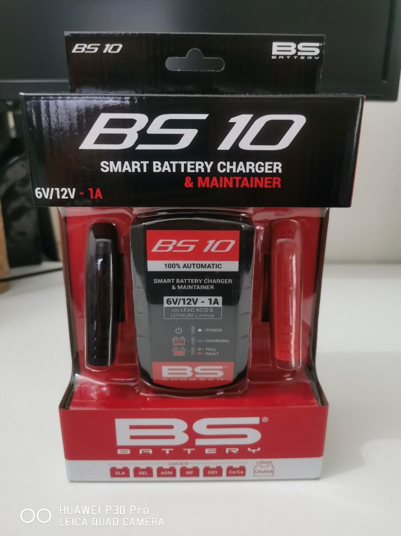 BS Battery Smart Battery Charger & Maintainer (BS10) - 100% Automatic, Auto  Accessories on Carousell