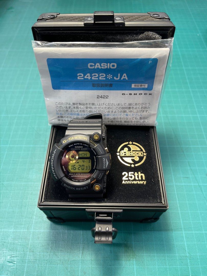 Casio G-shock Frogman GW-225A 25週年日版金蛙, 名牌, 手錶- Carousell