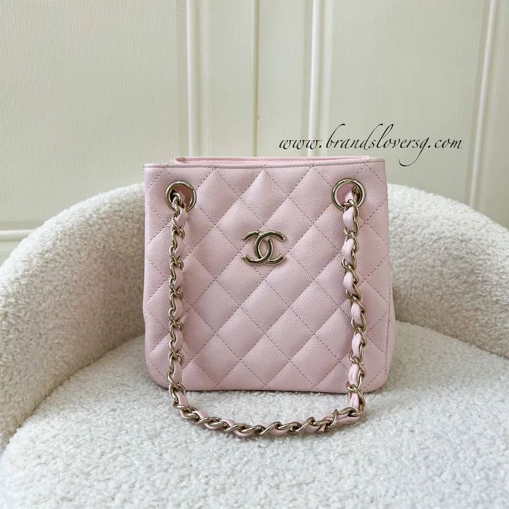 ✖️SOLD✖️ Chanel 22S Bucket Bag in Light Pink Caviar LGHW