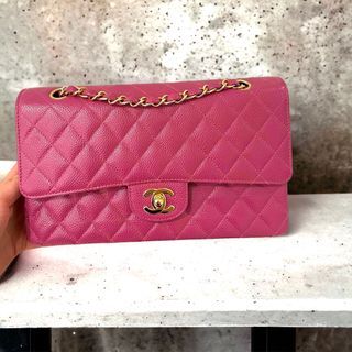*RESERVED* CHANEL DARK SAKURA PINK CAVIAR MEDIUM 24K GHW