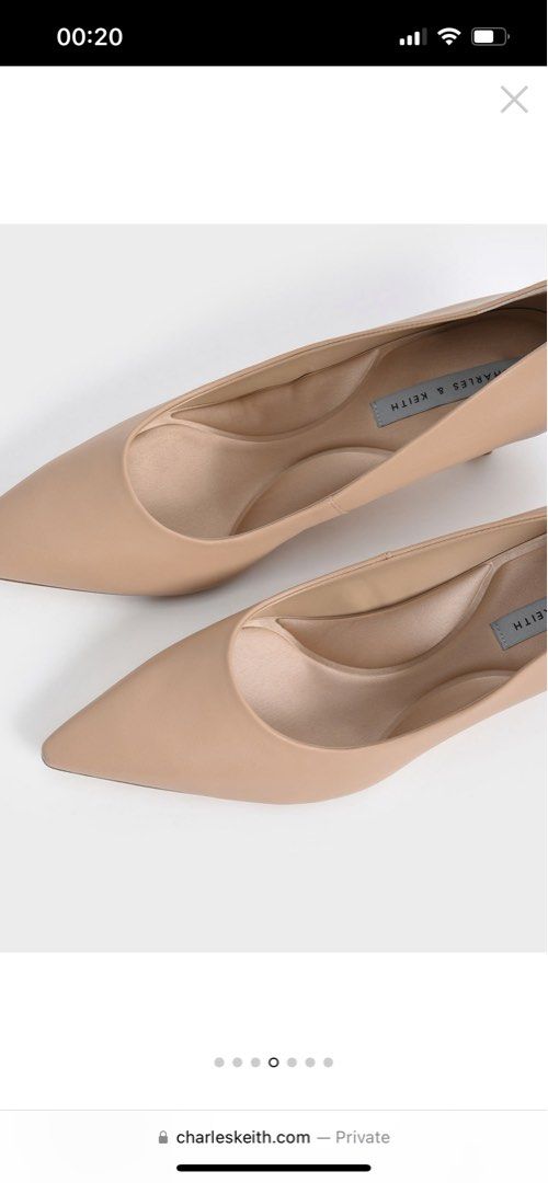 Nude Emmy Pointed-Toe Stiletto Pumps - CHARLES & KEITH US