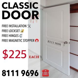 Classic bedroom door