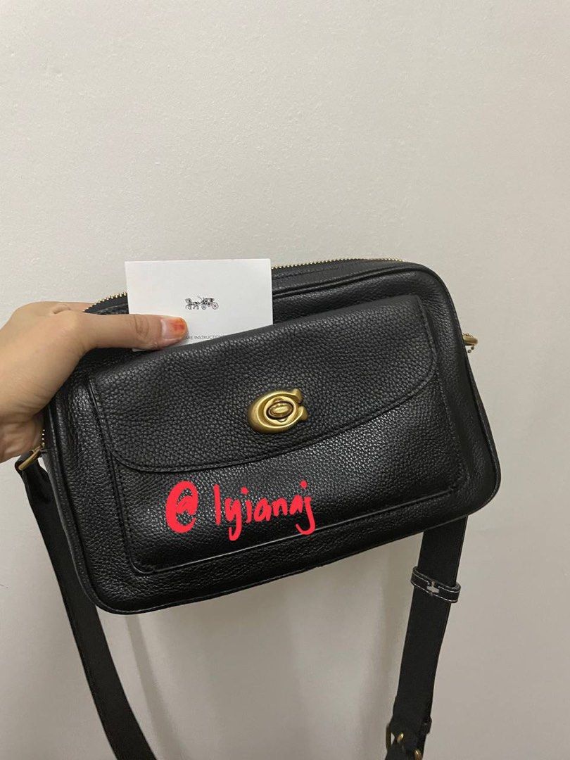 Coach cassie hotsell camera bag black