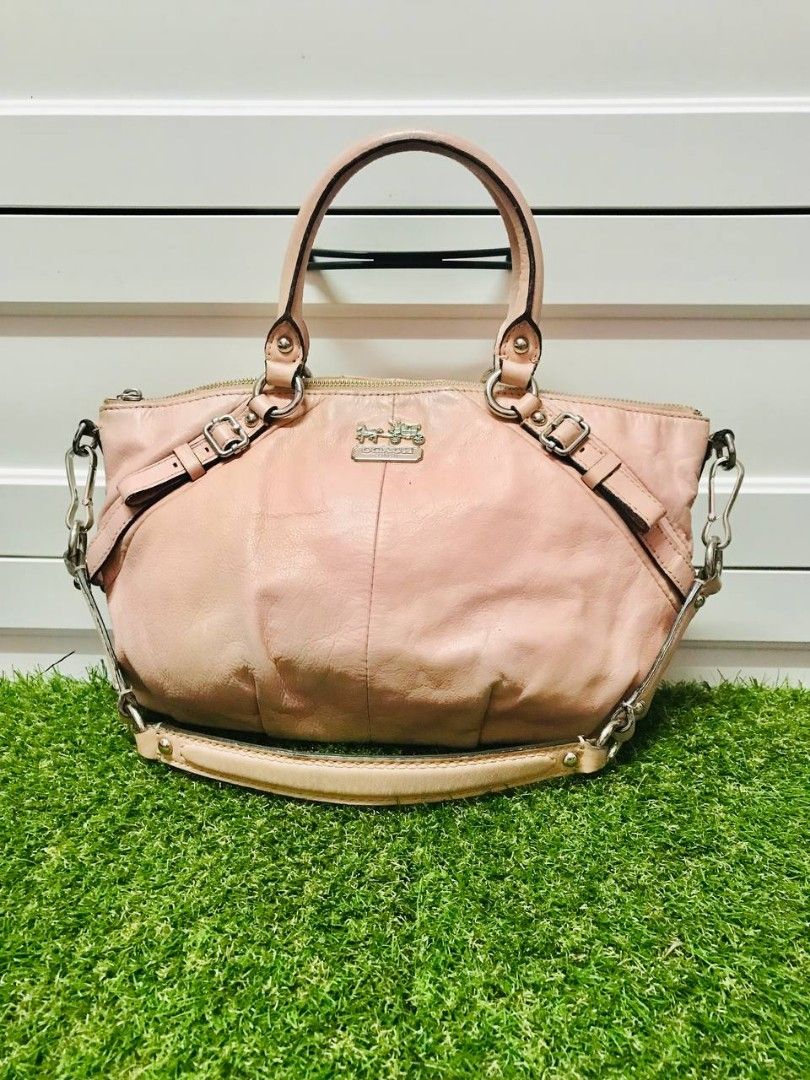 Coach Madison Sophia Bone Leather Satchel Handbag