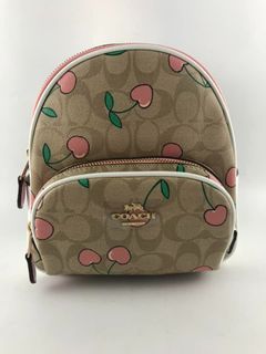 COACH MINI COURT BACKPACK IN SIGNATURE  CANVAS WITH HEART CHERRY PRINT - P 3500✨
